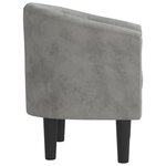 vidaXL Chaise cabriolet gris clair velours