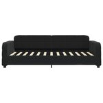 vidaXL Lit de jour avec lit gigogne noir 100x200 cm velours