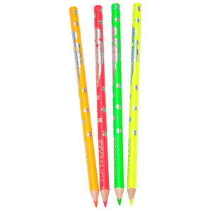 Coloriage : 4 crayons de couleur néon tendance