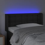 vidaXL Tête de lit à LED Noir 83x16x78/88 cm Similicuir