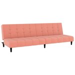 vidaXL Canapé-lit à 2 places rose velours