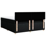 vidaXL Sommier à lattes de lit avec matelas Noir 180x200 cm Tissu