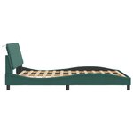 vidaXL Cadre de lit avec lumières LED vert foncé 140x200 cm velours