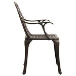vidaXL Ensemble de bistro 3 Pièces Aluminium coulé Bronze