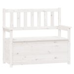 vidaXL Banc Blanc 112 5x51 5x96 5 cm Bois de pin massif