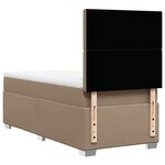 vidaXL Sommier à lattes de lit avec matelas Cappuccino 90x190 cm
