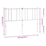 vidaXL Tête de lit métal blanc 135 cm