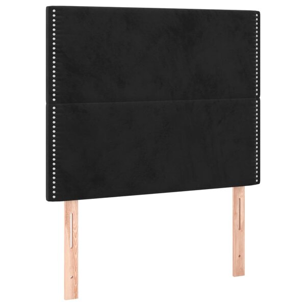 vidaXL Têtes de lit 2 Pièces Noir 90x5x78/88 cm Velours