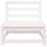 vidaXL Canapé de jardin repose-pieds 2 places blanc bois massif de pin