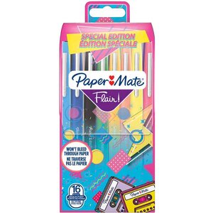 Stylo feutre Flair RETRO étui de 16 Paper Mate