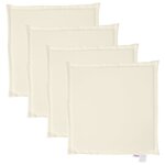 vidaXL Coussins de siège de jardin lot de 4 crème 45x45x2 cm carré