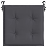 vidaXL Coussins de chaise de jardin lot de 2 anthracite 40x40x3 cm