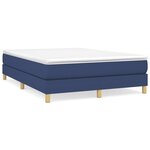 vidaXL Cadre de lit Bleu 140 x 200 cm Tissu