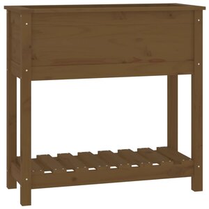 vidaXL Jardinière avec étagère Marron miel 82 5x34 5x81 cm Bois de pin