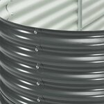 vidaXL Lit surélevé de jardin 320x80x81 cm Acier galvanisé Gris