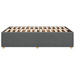 vidaXL Cadre de lit gris foncé 120x190 cm tissu