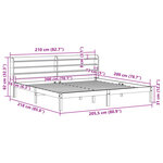 vidaXL Cadre de lit sans matelas 200x200 cm bois massif de pin