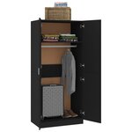 vidaXL Garde-robe Noir 80x52x180 cm Bois d’ingénierie