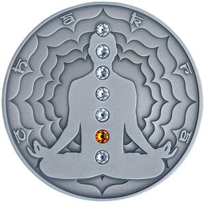 Pièce de monnaie en Argent 2000 Francs g 62.2 (2 oz) Millésime 2021 Chakra SWADHISTHANA