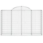 vidaXL Paniers à gabions arqués 9 Pièces 200x50x120/140 cm Fer galvanisé