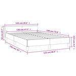 vidaXL Cadre de lit sans matelas noir 120x190 cm tissu