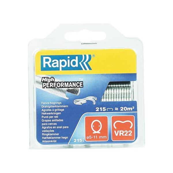 Agrafe a grillage VR22 Rapid - Galvanisées - 215 agrafes