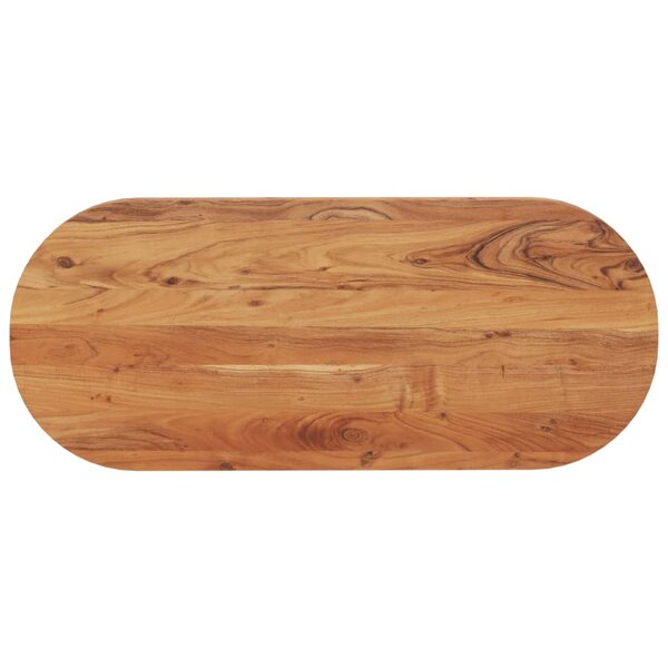 vidaXL Dessus de table 100x40x3 8 cm ovale bois massif d'acacia