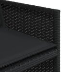 vidaXL Ensemble à manger de jardin 9Pièces coussins noir résine tressée