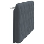 vidaXL Coussin de tête de lit gris foncé 120 cm velours