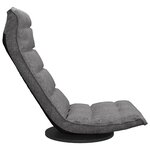 vidaXL Chaise de sol pivotante Gris clair Tissu