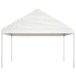 vidaXL Belvédère avec toit blanc 4 08x2 23x3 22 m polyéthylène