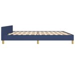 vidaXL Cadre de lit avec tête de lit Bleu 200 x 200 cm Tissu