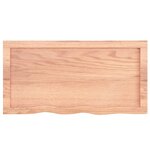vidaXL Dessus de table marron clair bois chêne massif traité