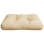 vidaXL Coussin de palette beige 60x60x12 cm tissu