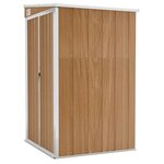 vidaXL Remise de jardin murale Marron 118x100x178 cm Acier galvanisé