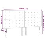 vidaXL Tête de lit à LED Noir 160x5x118/128 cm Velours