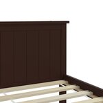 vidaXL Cadre de lit Marron foncé Bois de pin massif 100x200 cm
