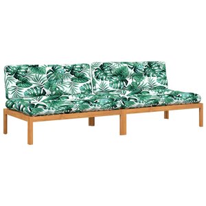 vidaXL Canapés centraux palette de jardin et coussins 2Pièces bois acacia