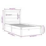 vidaXL Cadre de lit Blanc Bois de pin massif 90x200 cm