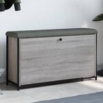 vidaXL Banc à chaussures tiroir rabattable sonoma gris 102x32x56 cm