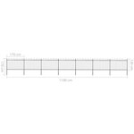 vidaXL Clôture de jardin avec dessus en cerceau Acier 11 9x1 2 m Noir