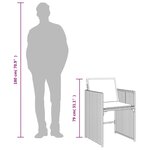 vidaXL Chaises de jardin avec coussins lot de 4 beige résine tressée