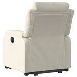 vidaXL Fauteuil inclinable Crème Velours