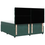 vidaXL Sommier à lattes de lit et matelas Vert foncé 180x200cm Velours