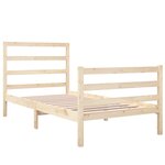 vidaXL Cadre de lit bois de pin massif 90x190 cm simple