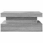 vidaXL Table basse avec lumières LED gris sonoma 90x50x40 cm