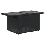 vidaXL Ensemble de Canapés de Jardin 7 Pièces avec Coussins en Rattan Poly Noir