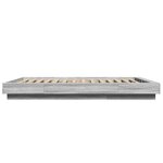 vidaXL Cadre de lit avec lumières LED sonoma gris 120x200 cm