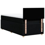 vidaXL Sommier à lattes de lit et matelas Noir 80x200 cm Tissu