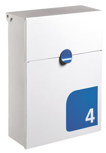Boîte aux Lettres en Acier Tondo M E6731-BLU Serrure Protégée Anti-pluie
